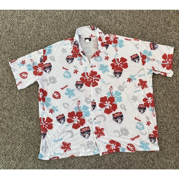 Krazy Klothes Hawaiian White with Red Flower Turner Retrofit Program Mens 3XL - Picture 1 of 10